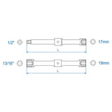 KING TONY Profi-Werkzeuge - Kreuzschlüssel, metrisch, 17-19 mm 19961721