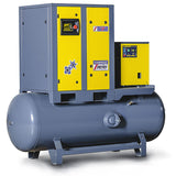 Comprag Schraubenkompressor FRD0708-500, montiert auf liegendem Behälter 500 l und mit Kältetrockner, bis 8 bar, C-11410210