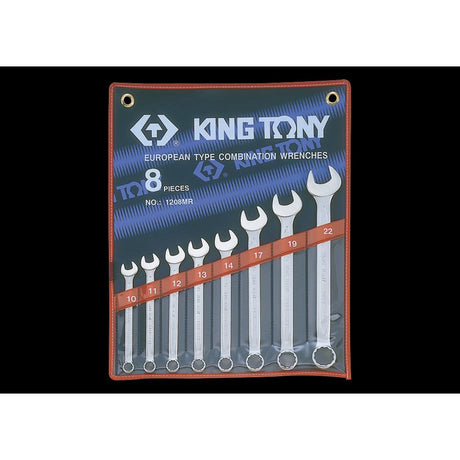KING TONY Profi-Werkzeuge - Kombischlüssel-Set, metrisch - 8 tlg. 1208MR