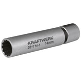 Kraftwerk PRO LINE 3/8" Zündkerzen-Steckschlüssel mit Gelenk, 14 mm