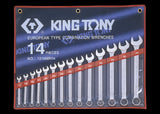 KING TONY Profi-Werkzeuge - Kombischlüssel-Set, metrisch - 14 tlg. 1214MR04