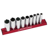 Kraftwerk PRO LINE MAGALU 3/8" Steckschlüsseleinsatz Aussen Sechskant, lang, Set, 3/8" - 13/16", 9-tlg