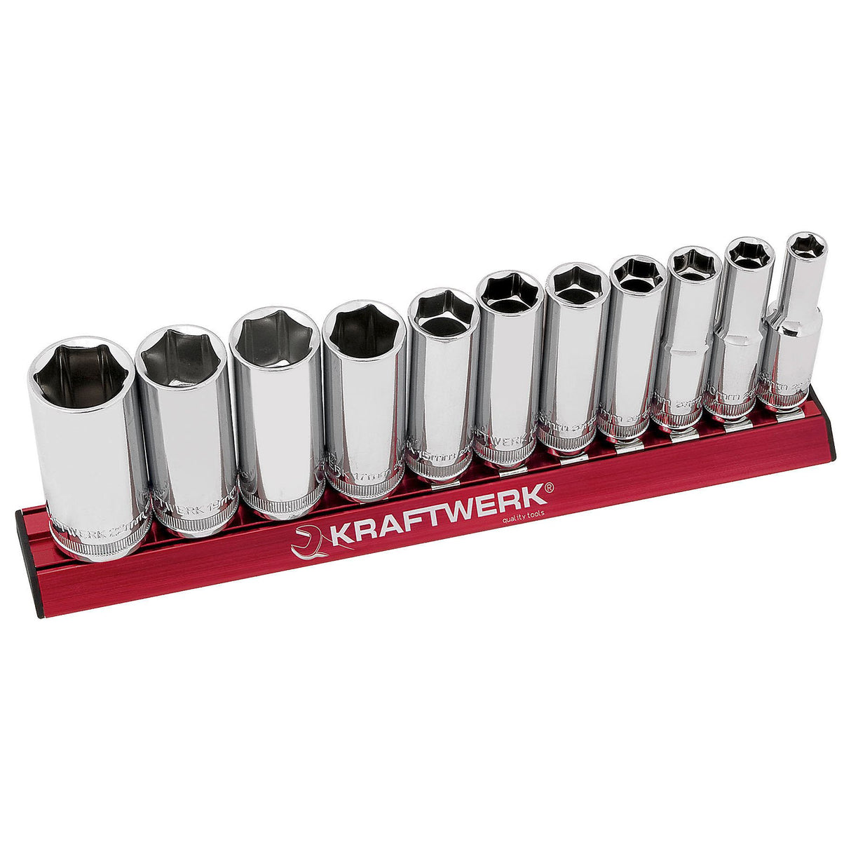 Kraftwerk PRO LINE MAGALU 3/8" Steckschlüsseleinsatz Aussen Sechskant, lang, Set, 8 - 22 mm, 11-tlg