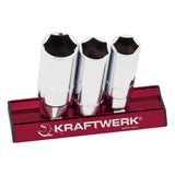 Kraftwerk PRO LINE MAGALU 3/8" Zündkerzen-Steckschlüsseleinsatz Aussen Sechskant Set, 16 - 21 mm, 3-tlg