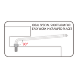 KING TONY Profi-Werkzeuge - 6-Kantschlüssel-Set, runder Kopf, extra lang, metrisch - 9 tlg. 201A09MR