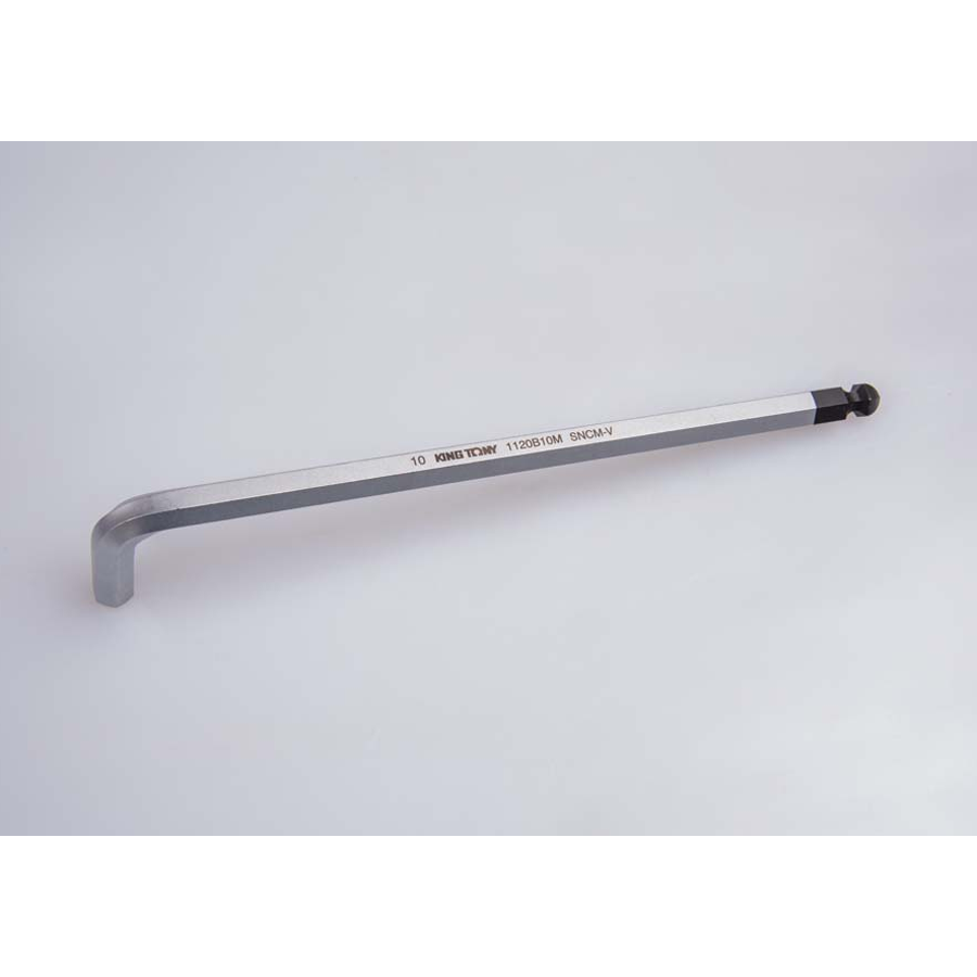 KING TONY Profi-Werkzeuge - 6-Kantschlüssel-Set, runder Kopf, extra lang, metrisch - 9 tlg. 201B09MR