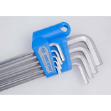 KING TONY Profi-Werkzeuge - 6-Kantschlüssel-Set, runder Kopf, extra lang, metrisch - 9 tlg. 201B09MR