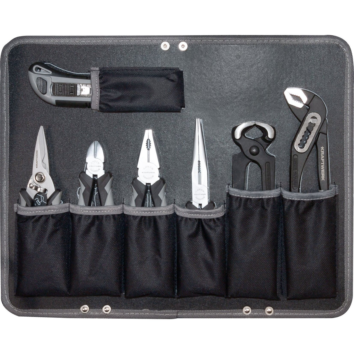 Kraftwerk BASIC LINE 3/8" Umschaltknarre Steckschlüsselsatz Werkzeugkoffer B147, 97-tlg