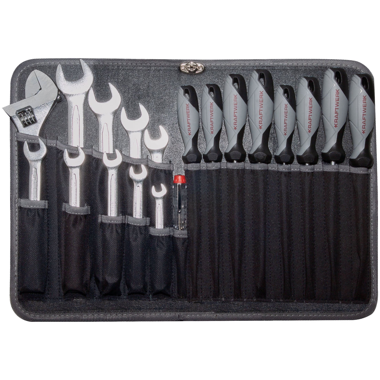 Kraftwerk BASIC LINE 3/8" Umschaltknarre Steckschlüsselsatz Werkzeugkoffer B160, mit Metabo Einlage, 162-tlg