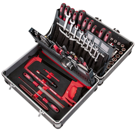 Kraftwerk PRO LINE 3/8" Umschaltknarre Steckschlüsselsatz Service-Werkzeugkoffer P500, 154-tlg