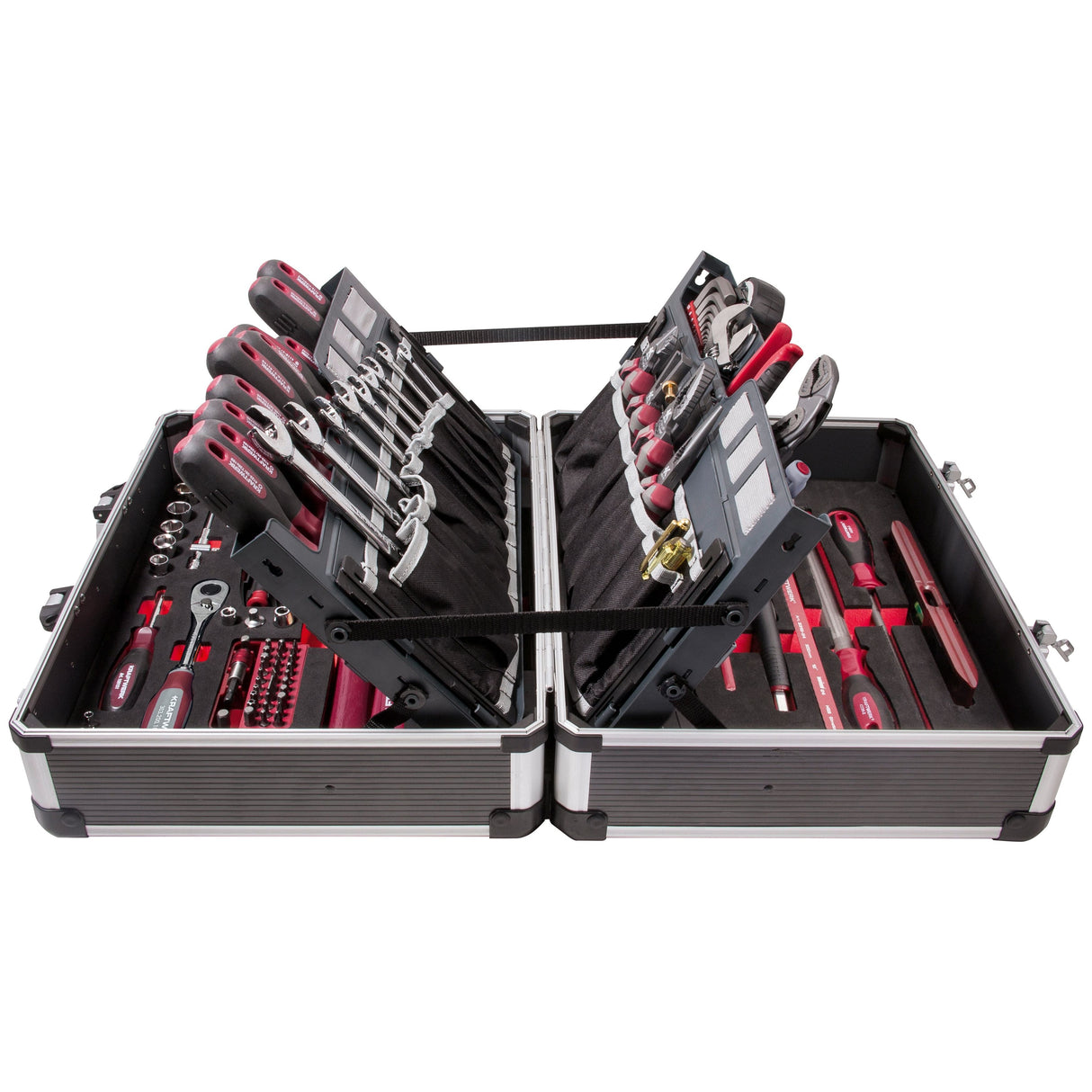 Kraftwerk PRO LINE 3/8" Umschaltknarre Steckschlüsselsatz Service-Werkzeugkoffer P500, 154-tlg