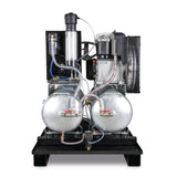 Aircraft AIRPROFI DUO Stationärer Kolbenkompressor mit 2x 100 Liter-Druckluftbehältern, Kältetrockner, Feinfilter, Kondensatableiter- und aufbereiter 703/2x100/10 KK | Art.-Nr. 2023074