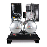 Aircraft AIRPROFI DUO Stationärer Kolbenkompressor mit 2x 100 Liter-Druckluftbehältern und Kältetrockner 703/2x100/10 K | Art.-Nr. 2023073