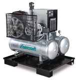 Aircraft AIRPROFI DUO Stationärer Kolbenkompressor mit 2x 100 Liter-Druckluftbehältern, Kältetrockner, Feinfilter, Kondensatableiter- und aufbereiter 853/2x100/10 KK | Art.-Nr. 2023087