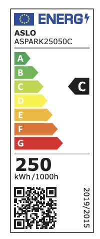 ASLO LED Flutlicht 250W IP66 5000K Grau [Energieklasse C] - ASPARK25050C