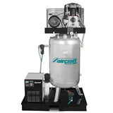 Aircraft AIRPROFI Stationärer Kolbenkompressor mit Kältetrockner, Feinfilter, Kondensataufbereiter zur Öl-Wasser-Trennung und automatischem Kondensatableiter 703/270/10 VKK | Art.-Nr. 2024712KK