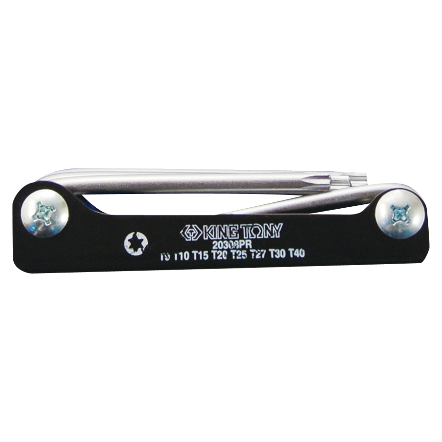 KING TONY Profi-Werkzeuge - TORX® 6-Kantschlüssel-Set, mit Halter - 8 tlg. 20308PR