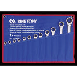KING TONY Profi-Werkzeuge - Schraubenschlüssel-Set, metrisch, für Schnellmontage - 12 tlg. 12112MRN