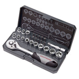 Kraftwerk BASIC LINE 1/4" Umschaltknarre Steckschlüssel-Satz, 26-tlg