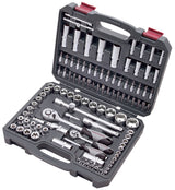 Kraftwerk BASIC LINE 1/4" + 3/8" Umschaltknarren Steckschlüsselsatz Werkzeugkoffer, 105-tlg.