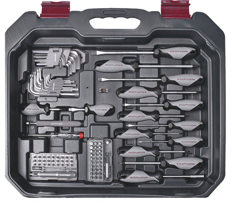 Kraftwerk BASIC LINE 1/4" + 1/2" Umschaltknarren Steckschlüsselsatz Werkzeugkoffer, 266-tlg.