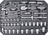 Kraftwerk BASIC LINE 1/4" + 1/2" Umschaltknarren Steckschlüsselsatz Werkzeugkoffer, 266-tlg.