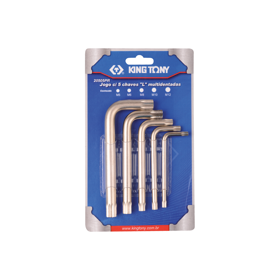 KING TONY Profi-Werkzeuge - XZN® 6-Kantschlüssel-Set - 5 tlg. 20505PR01