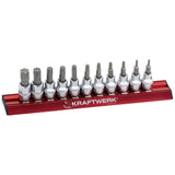 Kraftwerk PRO LINE MAGALU 3/8" Schraubendreher-Steckschlüsseleinsatz Innen TX, TORX, Set, T10 - T60, 11-tlg