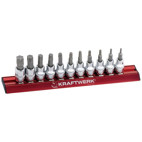 Kraftwerk PRO LINE MAGALU 3/8" Schraubendreher-Steckschlüsseleinsatz Innen TX, TORX, Set, T10 - T60, 11-tlg
