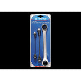 KING TONY Profi-Werkzeuge - 4-Größen Doppelringschlüssel-Set für Schnellmontage - 3 tlg. 14903MR