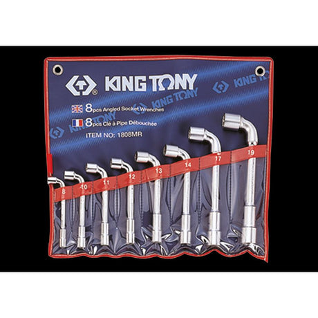 KING TONY Profi-Werkzeuge - 6+12-Kant Winkelsteckschlüssel-Set - 8 tlg. 1808MR