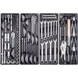 Kraftwerk BASIC LINE 1/4" + 1/2" Werkzeugkiste mit Auszügen, 100-tlg