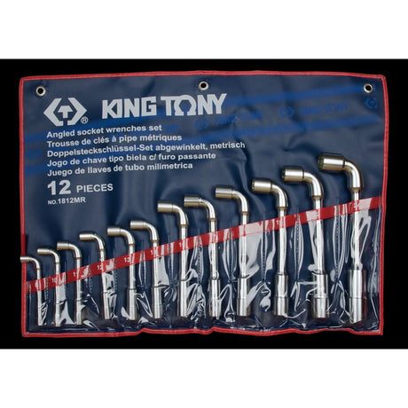 KING TONY Profi-Werkzeuge - 6+12-Kant Winkelsteckschlüssel-Set - 12 tlg. 1812MR