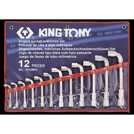 KING TONY Profi-Werkzeuge - 6-Kant Winkelsteckschlüssel-Set - 12 tlg. 1912MR1
