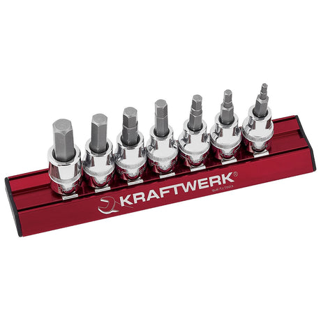 Kraftwerk PRO LINE MAGALU 3/8" Schraubendreher-Steckschlüsseleinsatz Innen Sechskant Set, 1/8" - 3/8", 7-tlg