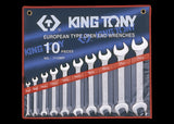 KING TONY Profi-Werkzeuge - Maulschlüssel-Set, metrisch - 10 tlg. 1110MR