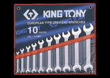 KING TONY Profi-Werkzeuge - Maulschlüssel-Set, Zoll - 10 tlg. 1110SR