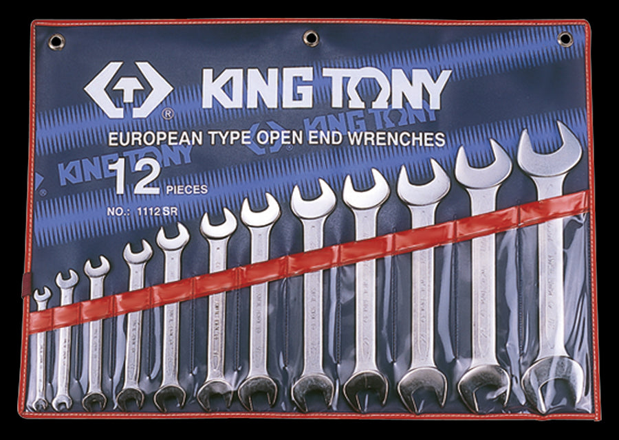 KING TONY Profi-Werkzeuge - Maulschlüssel-Set, Zoll - 12 tlg. 1112SR