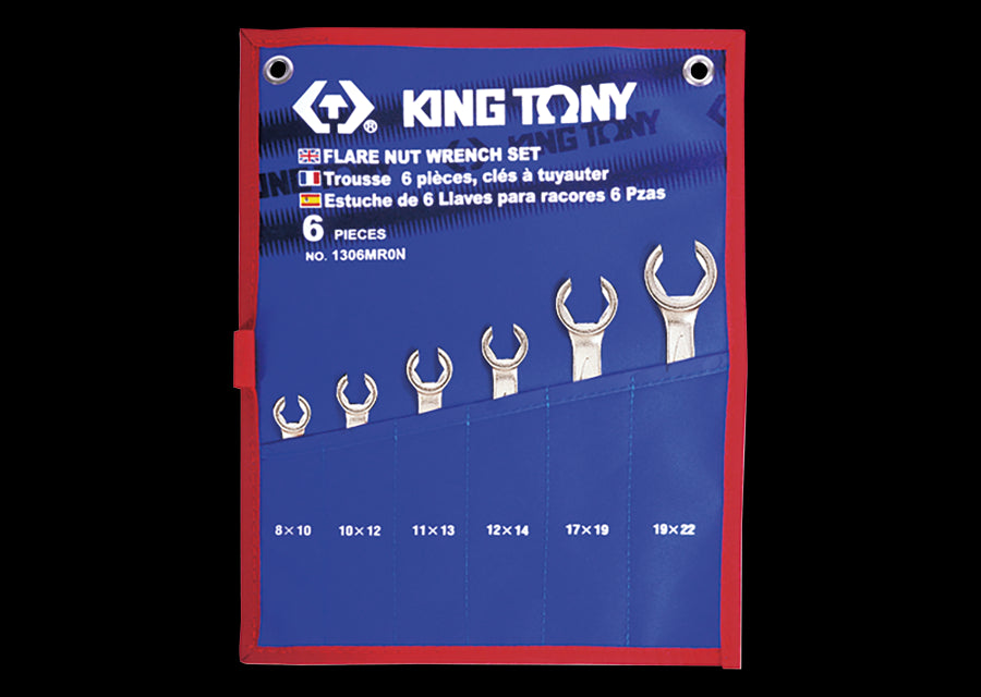 KING TONY Profi-Werkzeuge - Maulschlüssel-Set, metrisch - 6 tlg. 1306MRN