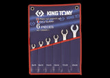 KING TONY Profi-Werkzeuge - Maulschlüssel-Set, metrisch - 6 tlg. 1306MR01