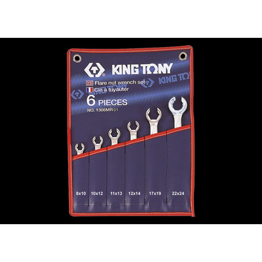 KING TONY Profi-Werkzeuge - Maulschlüssel-Set, metrisch - 6 tlg. 1306MR01