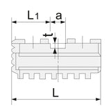 BERNARDO Backe für 4-Backenfutter DK12 – Modell Grundbacke DMJ-DK12-500