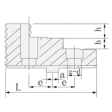 BERNARDO Backe für 3-Backenfutter DK11 – Modell Umkehr-Aufsatzbacke DTJ-DK11-500