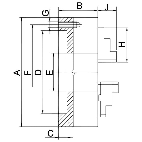 BERNARDO 3-Backenfutter aus Stahl – Modell Präzisions-3-Backenfutter PO3 - 630