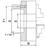 BERNARDO 3-Backenfutter aus Stahl – Modell Präzisions-3-Backenfutter PO3-160/D4
