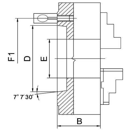 BERNARDO 3-Backenfutter aus Stahl – Modell Präzisions-3-Backenfutter PO3-500/D8