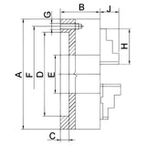 BERNARDO 4-Backenfutter aus Guss – Modell Standard-4-Backenfutter PS4-500