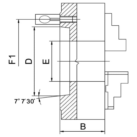 BERNARDO 4-Backenfutter aus Stahl – Modell Präzisions-4-Backenfutter PO4-315/D11