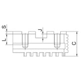 BERNARDO Backe für 4-Backenfutter PS4 / PO4 – Modell Grundbacke MJ-PS4-630