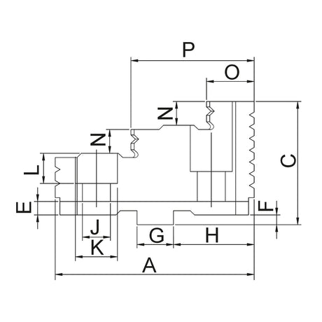 BERNARDO Backe für 3-Backenfutter PS3 / PO3 – Modell Umkehr-Aufsatzbacke TJ-PS3-200